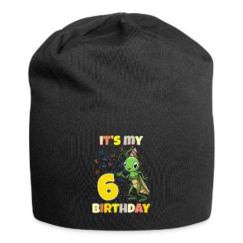 C’est ma sauterelle de 6e anniversaire - Bonnet en jersey - noir - Devant