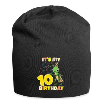 C’est ma sauterelle de 10 ans - Bonnet en jersey - noir - Devant