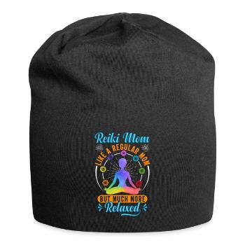 Reiki Practitioners Reiki Master Reiki Mom - Jersey Beanie - black - Front