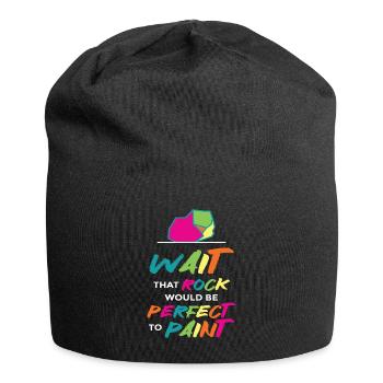 Wait That Rock Would Be Perfect To Paint - Jersey-Beanie - Schwarz - Vorne