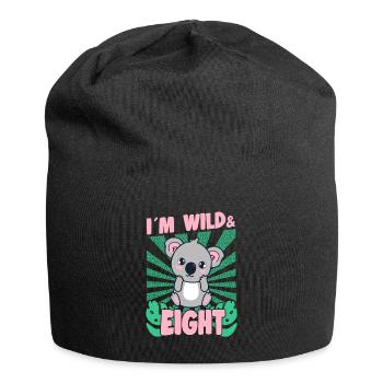 Im Wild And 8 Years Old Bday Party Gift Koala - Jersey-Beanie - Schwarz - Vorne