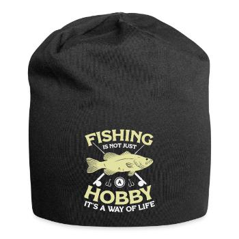 La pêche n’est pas seulement un passe-temps La pêche de la fête des pères - Bonnet en jersey - noir - Devant