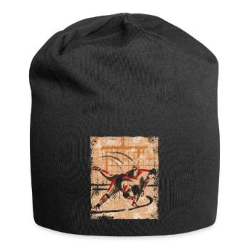 Sumo Ringer Japanische Kunst Vintage Retro - Jersey-Beanie - Schwarz - Vorne