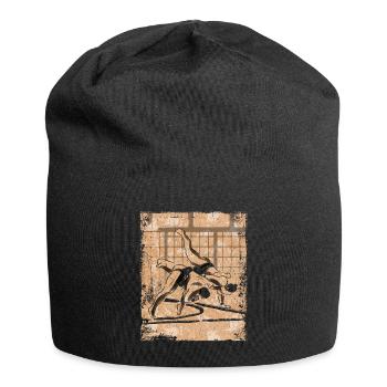 Sumo Ringer Japanische Kunst Vintage Retro - Jersey-Beanie - Schwarz - Vorne