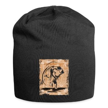 Sumo Ringer Japanische Kunst Vintage Retro - Jersey-Beanie - Schwarz - Vorne