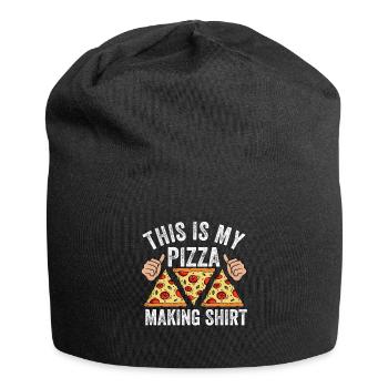 Pizza Baker Make your own pizza - Jersey Beanie - black - Front