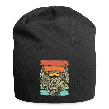 Barbe avec optique colorée - Bonnet en jersey - noir - Devant