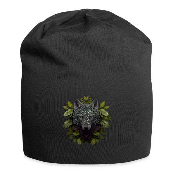 Wölfe Silhouette Naturschutz Tierschutz Wolf - Jersey-Beanie - Schwarz - Vorne