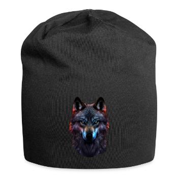 Wölfe Silhouette Naturschutz Tierschutz Wolf - Jersey-Beanie - Schwarz - Vorne