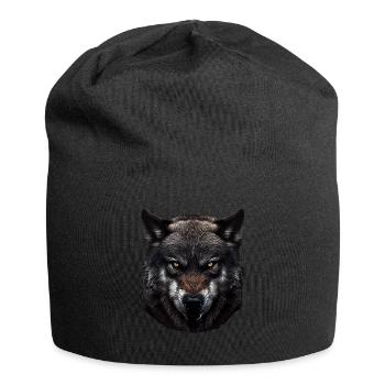 Wölfe Silhouette Naturschutz Tierschutz Wolf - Jersey-Beanie - Schwarz - Vorne