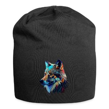 Wölfe Silhouette Naturschutz Tierschutz Wolf - Jersey-Beanie - Schwarz - Vorne