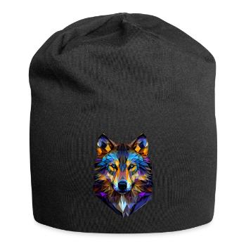 Wölfe Silhouette Naturschutz Tierschutz Wolf - Jersey-Beanie - Schwarz - Vorne