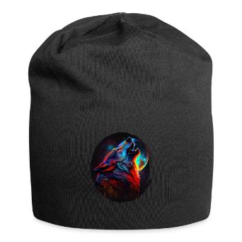 Wölfe Silhouette Naturschutz Tierschutz Wolf - Jersey-Beanie - Schwarz - Vorne