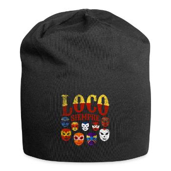 Luchador Masks Loco Siempre - Jersey-Beanie - Schwarz - Vorne