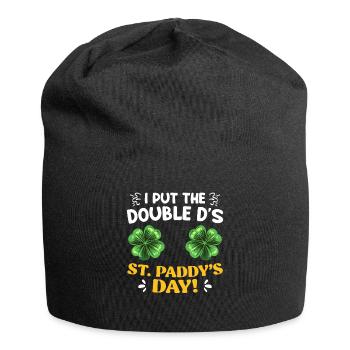 Doppel D's in St Paddys Day St. Patrick’s Day - Jersey-Beanie - Schwarz - Vorne