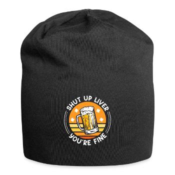 Sei ruhig Leber alles gut Bier St. Patrick’s Day - Jersey-Beanie - Schwarz - Vorne