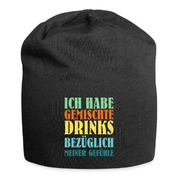 Gemischte Drinks bezüglich meiner Gefühle Party - Jersey-Beanie - Schwarz - Vorne