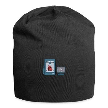 3D Druck Printing CAD PLA Filament 3d drucken - Jersey-Beanie - Schwarz - Vorne