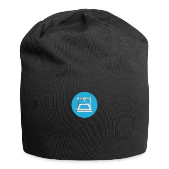 3D Druck Printing CAD PLA Filament 3d drucken - Jersey-Beanie - Schwarz - Vorne
