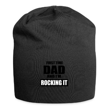 Fier papa pour la première fois et je le berce - Bonnet en jersey - noir - Devant