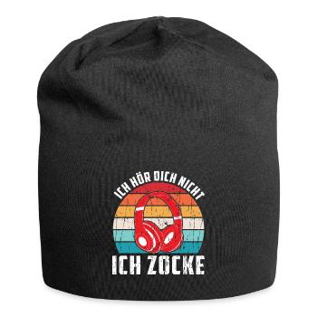 Ich Hör Dich Nicht Ich Zocke - Jersey-Beanie - Schwarz - Vorne