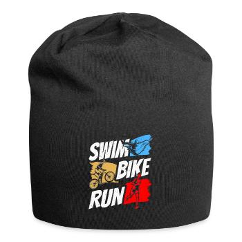 Natation Vélo Course Triathlète Triathlète Triathlon Triathlète - Bonnet en jersey - noir - Devant