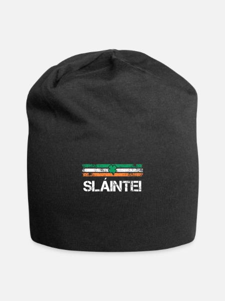 Slainte Irland Trinkspruch - Jersey-Beanie - Schwarz