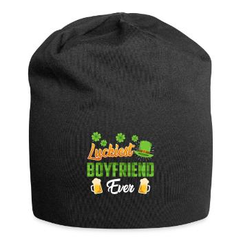 Le petit ami le plus chanceux de tous les temps La Saint-Patrick - Bonnet en jersey - noir - Devant