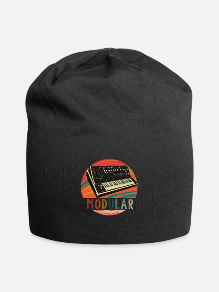 Modular Keyboard Audio Musik Synthesizer - Jersey-Beanie - Schwarz