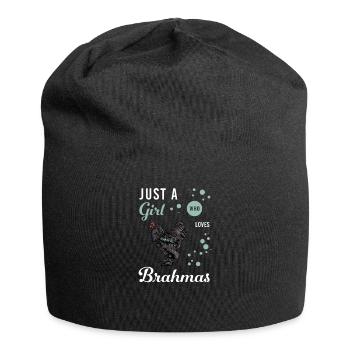 Brahma Hühner I Chicken Geflügel Motiv für - Jersey-Beanie - Schwarz - Vorne