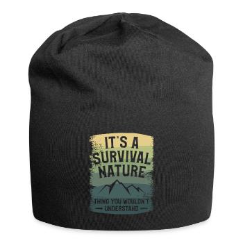 C’est une chose de survie que vous ne voudriez pas - Bonnet en jersey - noir - Devant