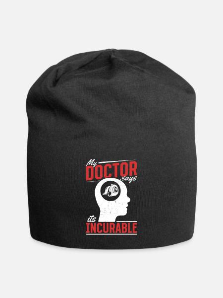 My doctor says it's incurable tuning boost - Jersey Beanie - black