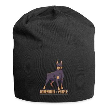 Dobermans > humains Chiens Doberman Doberman Doberman - Bonnet en jersey - noir - Devant