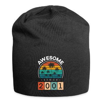 2001 Born Birthday Year of birth vintage - Jersey Beanie - black - Front