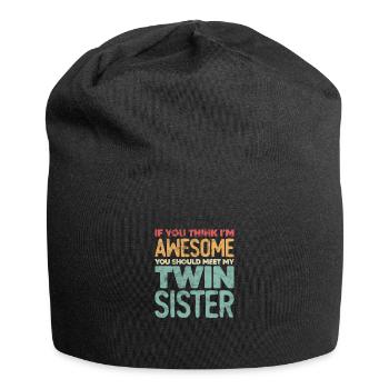 Soeur Frère Frères et sœurs Cadeau de famille - Bonnet en jersey - noir - Devant