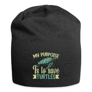 Tortues Tortues marines - Bonnet en jersey - noir - Devant