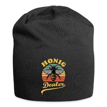 Bienenflüsterer - Biene - Imker- Honig Dealer - Jersey-Beanie - Schwarz - Vorne