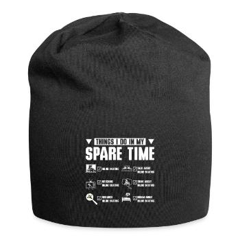 Things I do in my spare time rollerblade - Jersey Beanie - black - Front