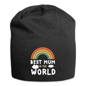 Rainbow Mama Best Mom Happy Mother's Day - Jersey Beanie - black - Front