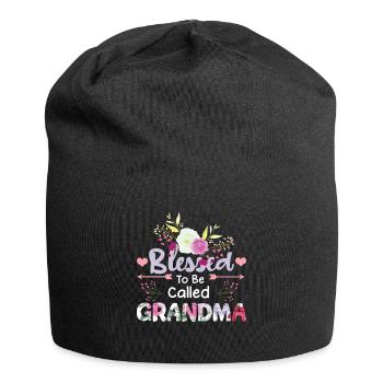 Appelé grand-mère Fête des mères - Bonnet en jersey - noir - Devant