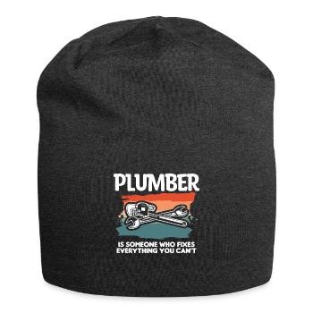 Plumber Is Someone Who Fixes Everything You Can't - Jersey Beanie - charcoal grey - Front