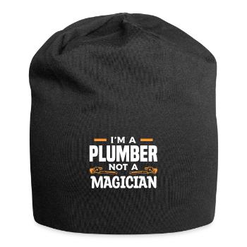 Je suis un plombier pas un magicien plombiers de plomberie - Bonnet en jersey - noir - Devant