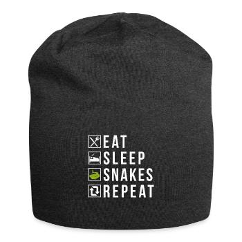 Schlange Geschenk Schlangenliebhaber - Jersey-Beanie - Anthrazit - Vorne