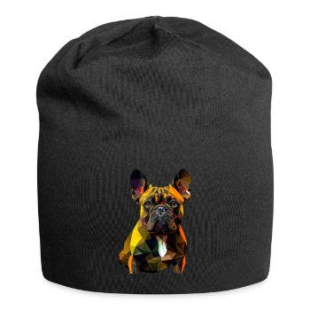 French Bulldog Frenchie Französische Bulldogge - Jersey Beanie - black - Front