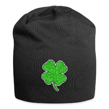 Fête de la Saint-Patrick du trèfle irlandais - Bonnet en jersey - noir - Devant