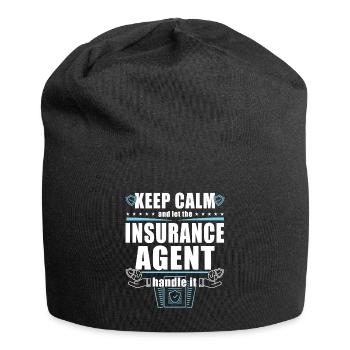 Drôle de représentant des ventes d’assurance - Bonnet en jersey - noir - Devant