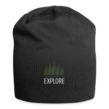 EXPLORE Reisereise Erkundung Abenteuer - Jersey-Beanie - Schwarz - Vorne