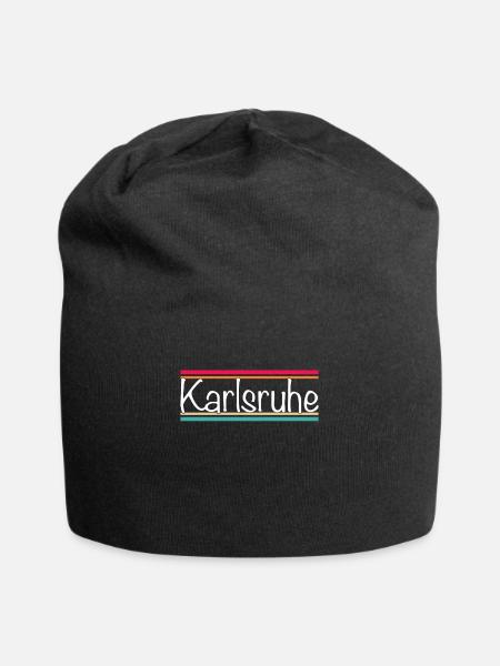 Karlsruhe - Jersey-Beanie - Schwarz