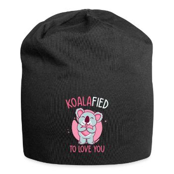 Valentine's Day Koala Love Wildlife Koala Lover - Jersey Beanie - black - Front
