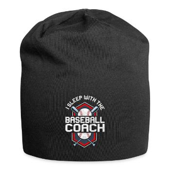 Femme entraîneur de baseball Mère qui travaille - Bonnet en jersey - noir - Devant
